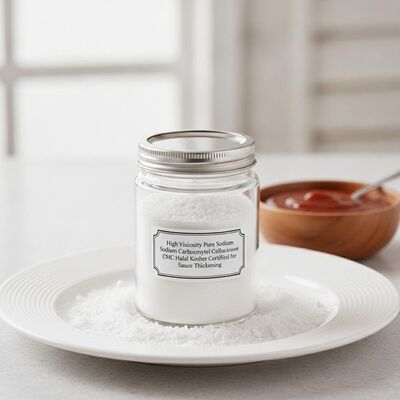 গুণমান High Viscosity Pure Sodium Carboxymethyl Cellulose Powder CMC Halal Kosher Certified for Sauce Thickening কারখানা